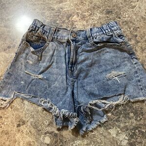 Rewatch Brand faded cutoff shorts